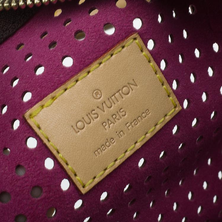 Pre Owned Louis Vuitton Fuchsia Monogram Perforated Canvas Limited Edition Speedy 30 Bag
