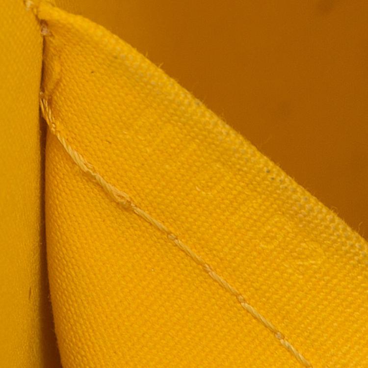 Pre Owned Louis Vuitton Yellow Vernis Monogram Alma PM