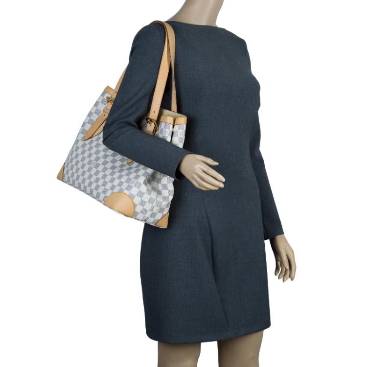 Louis Vuitton Hampstead Shoulder Bag MM Beige/Gray Canvas for sale