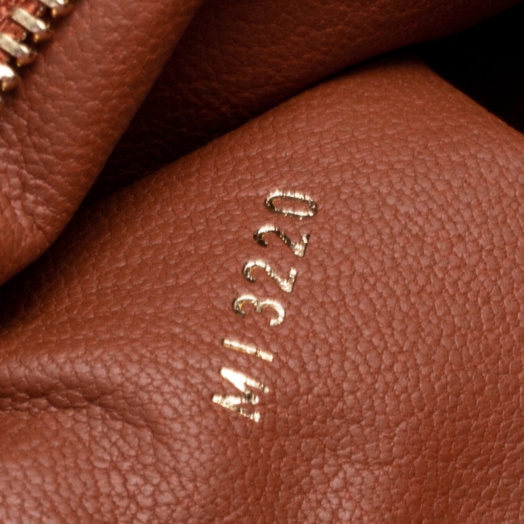 Pre Owned Louis Vuitton Tan Ostrich Leather Capucines PM Bag