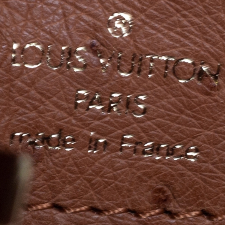 Pre Owned Louis Vuitton Tan Ostrich Leather Capucines PM Bag