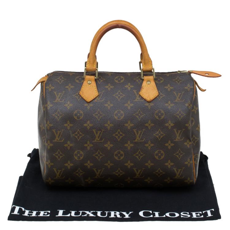 Pre Owned Louis Vuitton Monogram Canvas Speedy 30 Bag
