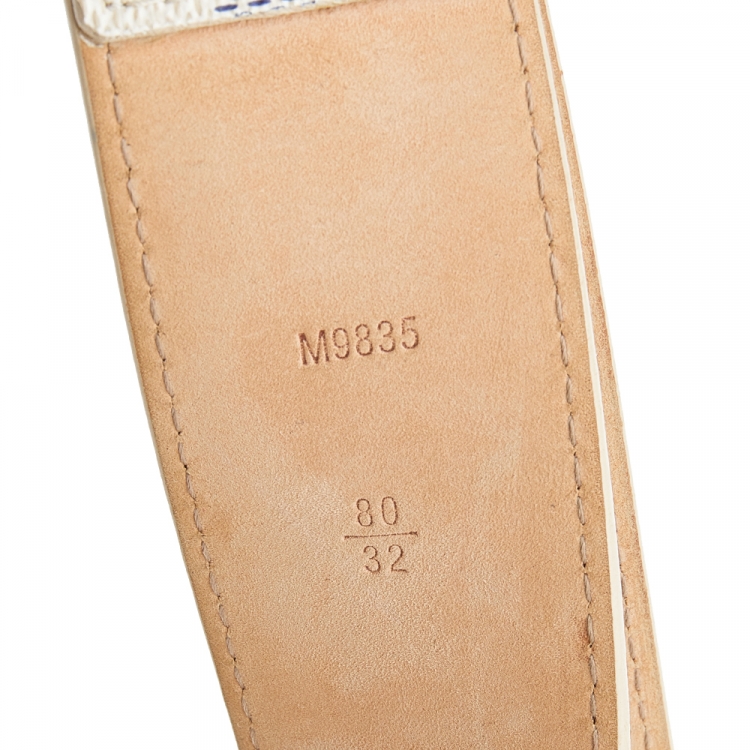 Pre Owned Louis Vuitton Damier Azur Pochette Solo Belt Bag