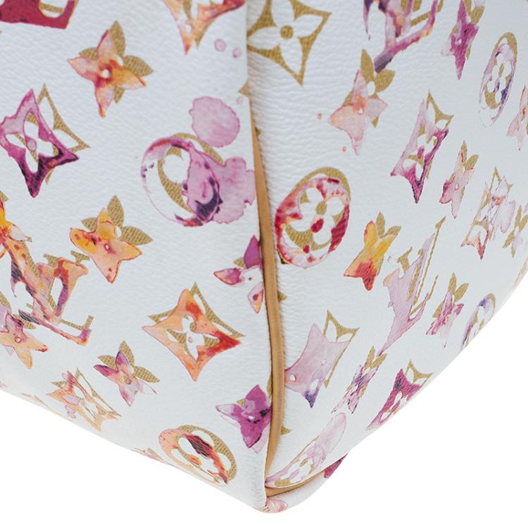 Pre Owned Louis Vuitton Monogram Canvas Watercolor Aquarelle Richard Prince Speedy 35 Bag