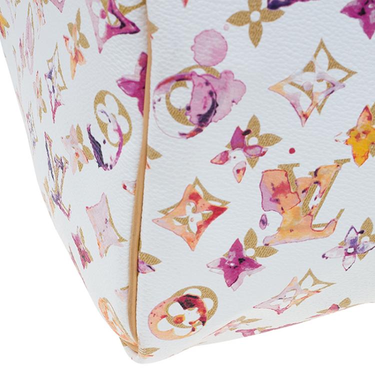 Pre Owned Louis Vuitton Monogram Canvas Watercolor Aquarelle Richard Prince Speedy 35 Bag