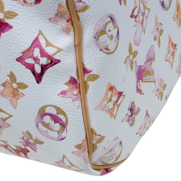 Pre Owned Louis Vuitton Monogram Canvas Watercolor Aquarelle Richard Prince Speedy 35 Bag
