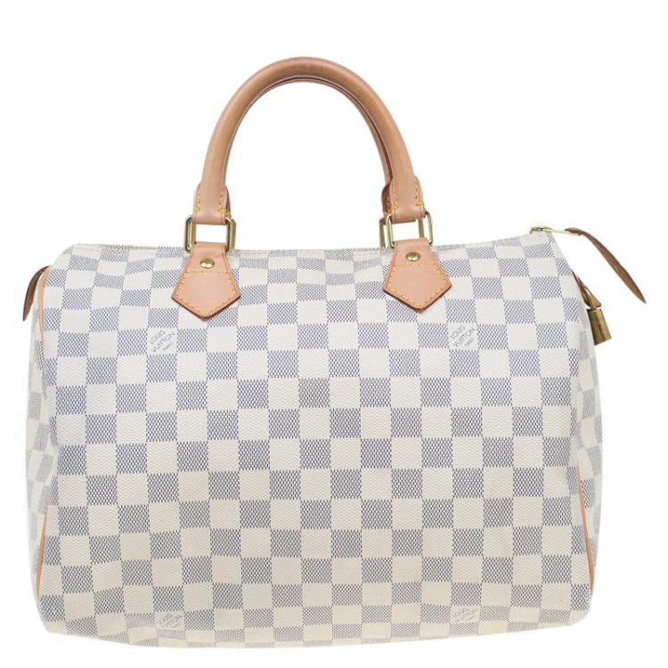 Pre Owned Louis Vuitton Damier Azur Canvas Speedy 30