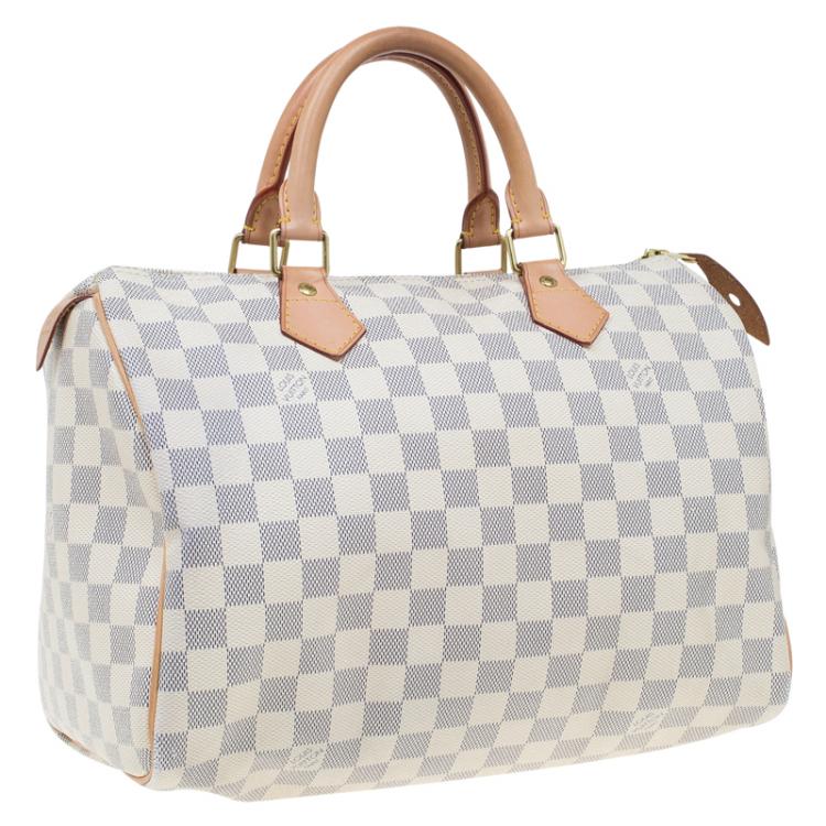 Pre Owned Louis Vuitton Damier Azur Canvas Speedy 30