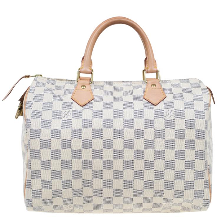Pre Owned Louis Vuitton Damier Azur Canvas Speedy 30