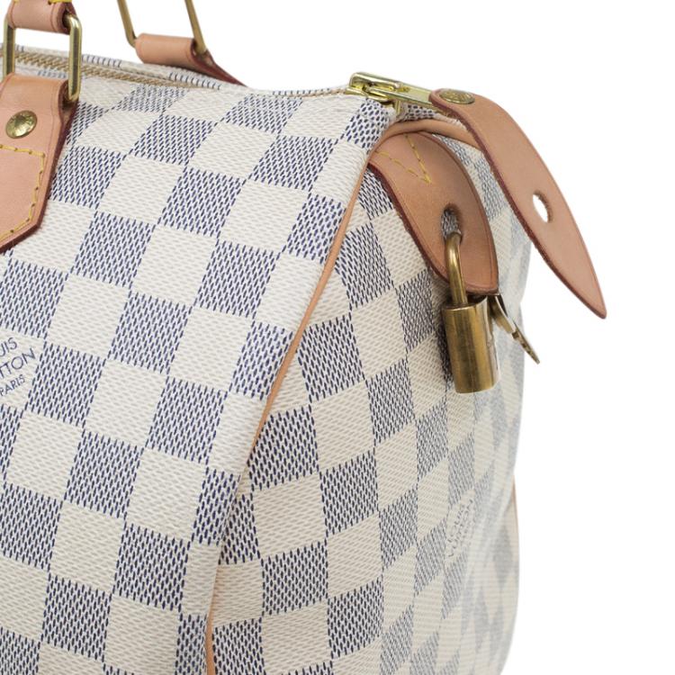 Pre Owned Louis Vuitton Damier Azur Canvas Speedy 30