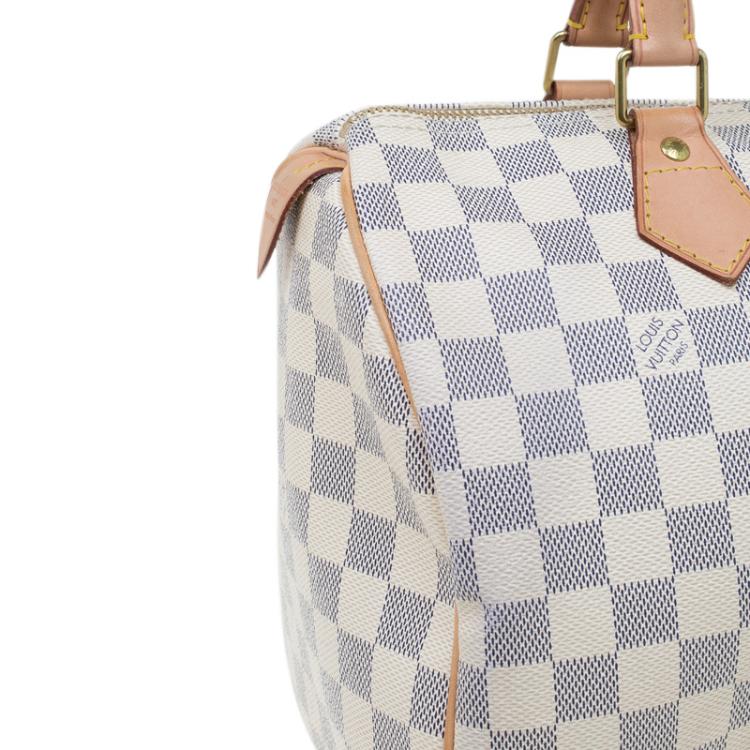 Pre Owned Louis Vuitton Damier Azur Canvas Speedy 30