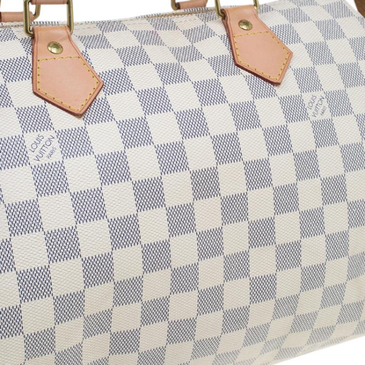 Pre Owned Louis Vuitton Damier Azur Canvas Speedy 30