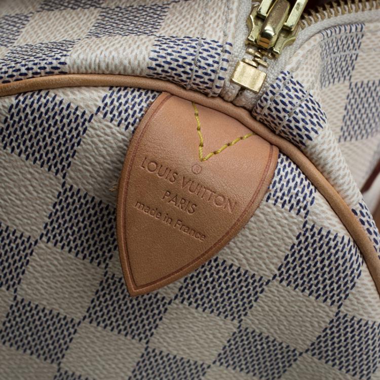 Pre Owned Louis Vuitton Damier Azur Canvas Speedy 30