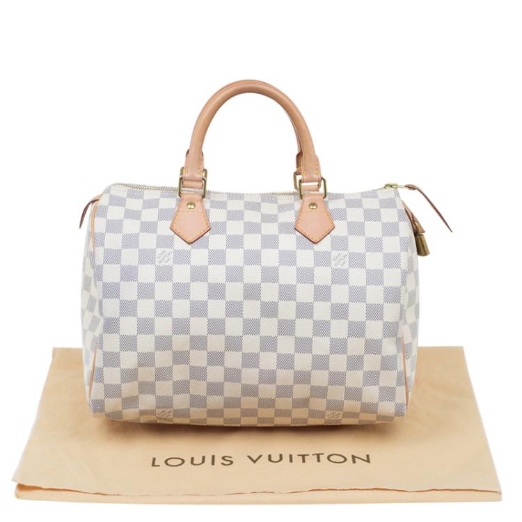 Pre Owned Louis Vuitton Damier Azur Canvas Speedy 30