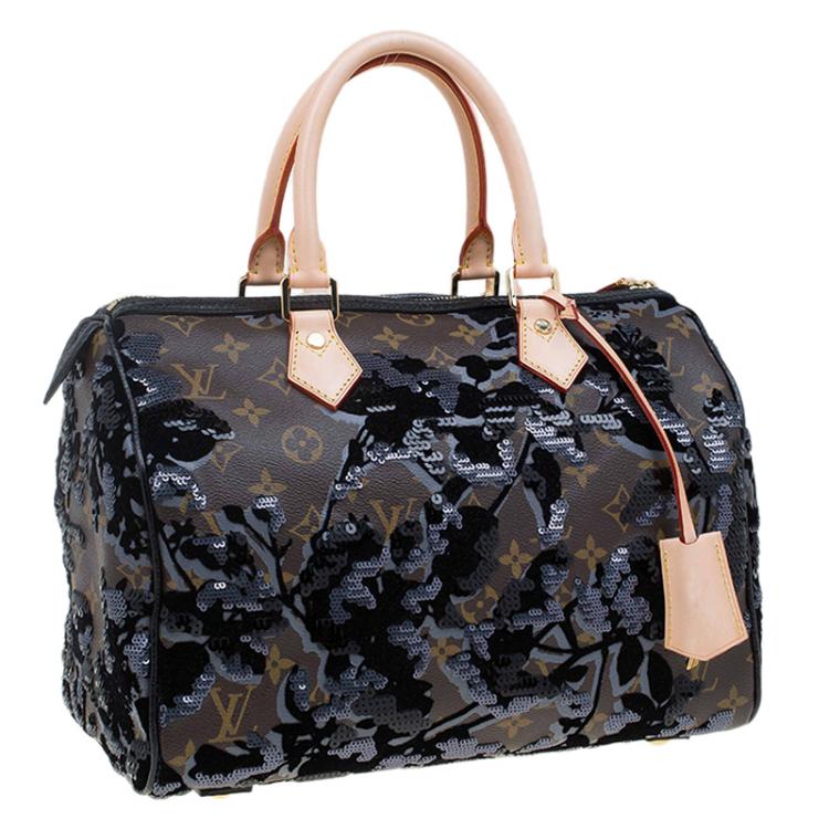 Pre Owned Louis Vuitton Monogram Canvas Limited Edition Fleur De Jais Speedy 30