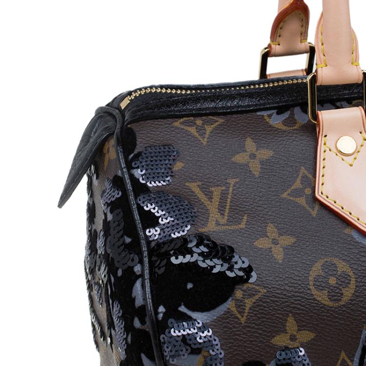 Pre Owned Louis Vuitton Monogram Canvas Limited Edition Fleur De Jais Speedy 30