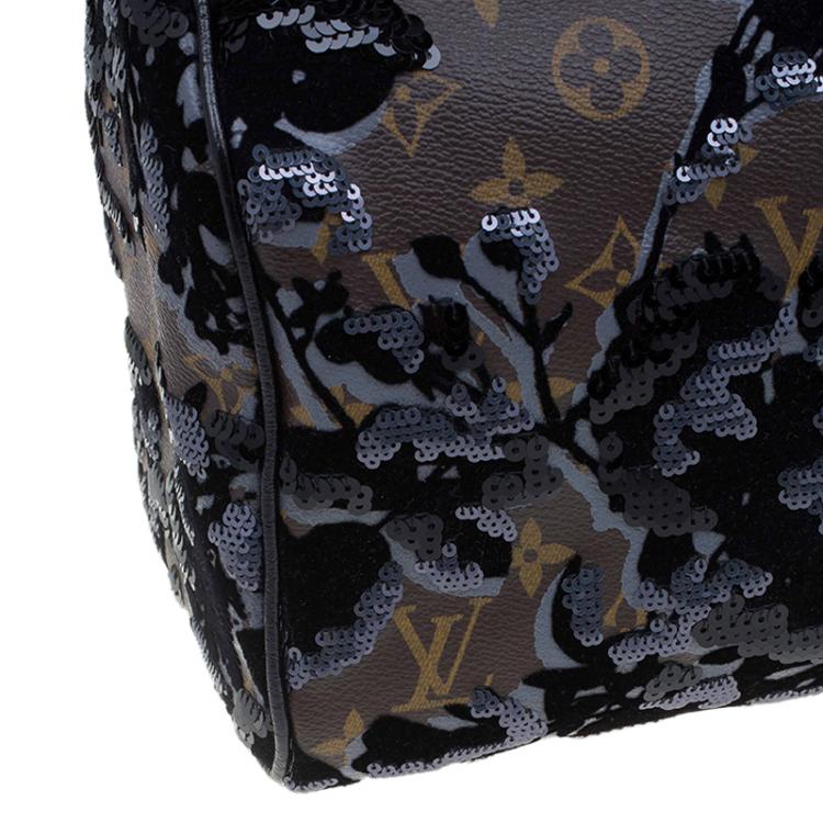 Pre Owned Louis Vuitton Monogram Canvas Limited Edition Fleur De Jais Speedy 30
