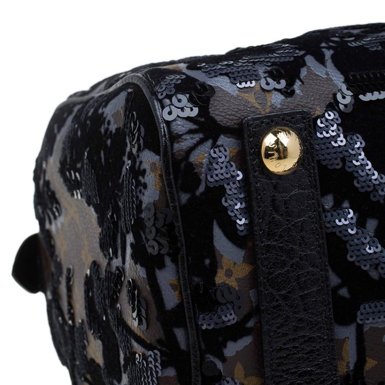 Pre Owned Louis Vuitton Monogram Canvas Limited Edition Fleur De Jais Speedy 30