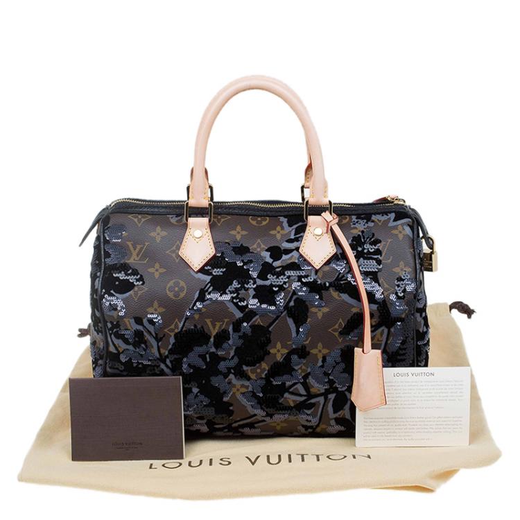 Pre Owned Louis Vuitton Monogram Canvas Limited Edition Fleur De Jais Speedy 30