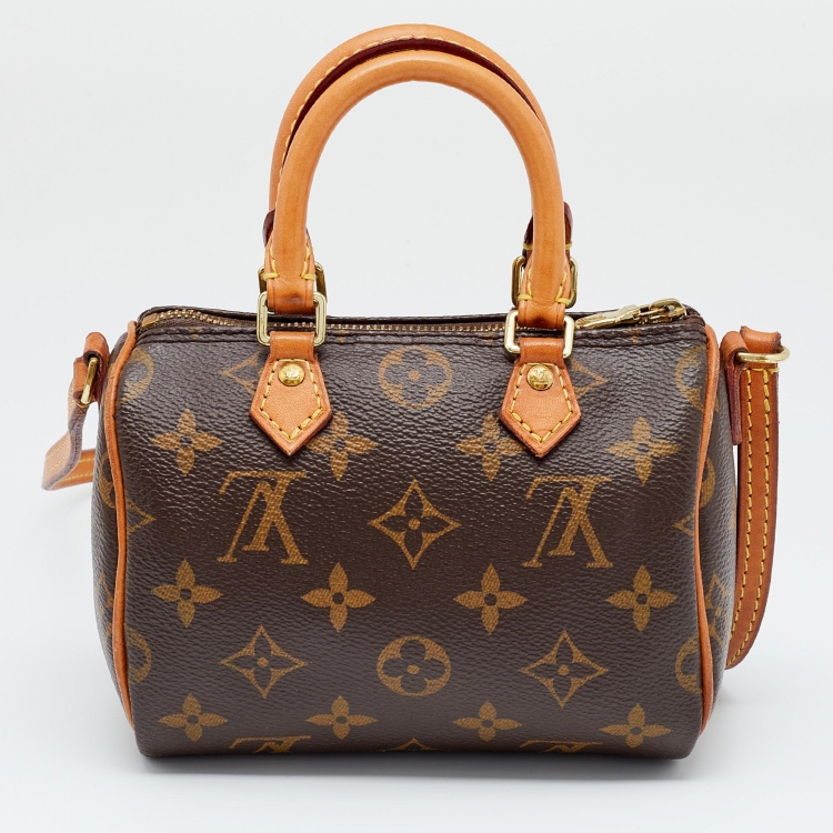 Pre Owned Louis Vuitton Monogram Canvas Nano Speedy Bag