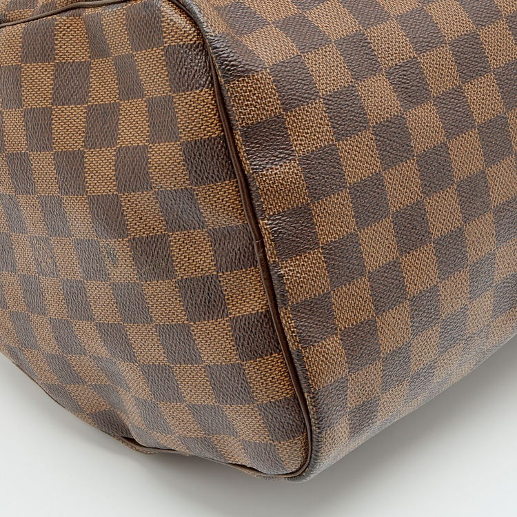 Pre Owned Louis Vuitton Damier Ebene Canvas Speedy 35 Bag