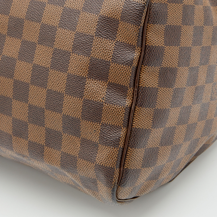 Pre Owned Louis Vuitton Damier Ebene Canvas Speedy 35 Bag