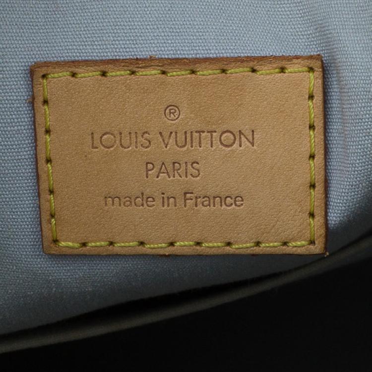 Pre Owned Louis Vuitton White Monogram Vernis Brentwood Tote