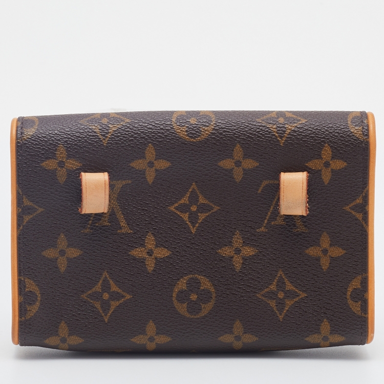 Pre Owned Louis Vuitton Brown Monogram Coated Canvas Pochette Florentine Belt Bag