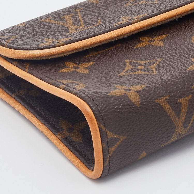 Pre Owned Louis Vuitton Brown Monogram Coated Canvas Pochette Florentine Belt Bag
