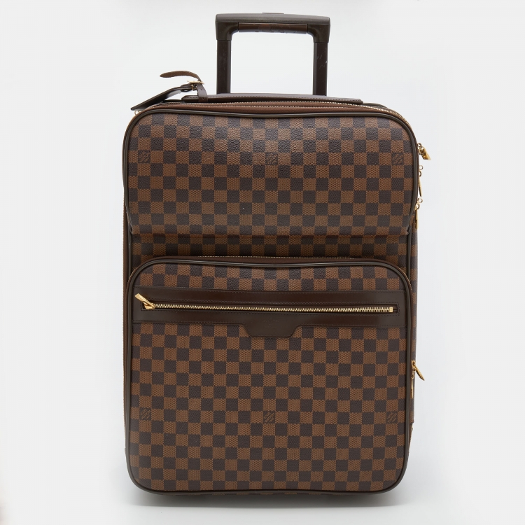 Pre Owned Louis Vuitton Damier Ebene Canvas Pegase Legere 55 Luggage