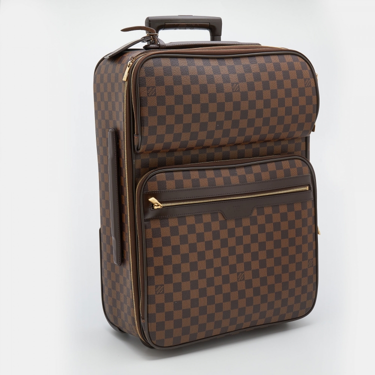 Pre Owned Louis Vuitton Damier Ebene Canvas Pegase Legere 55 Luggage