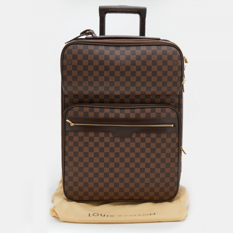 Pre Owned Louis Vuitton Damier Ebene Canvas Pegase Legere 55 Luggage