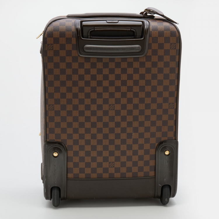 Pre Owned Louis Vuitton Damier Ebene Canvas Pegase Legere 55 Luggage