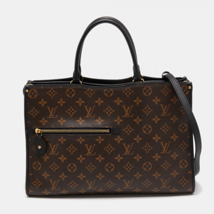 Louis Vuitton Tote Popincourt Monogram MM Noir Black in Canvas with Brass -  US