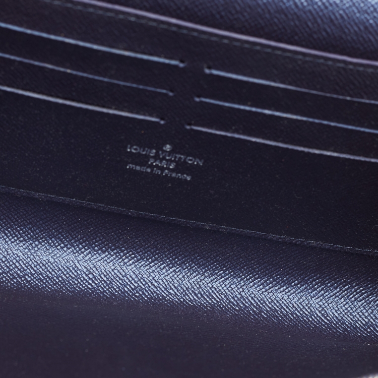 Pre Owned Louis Vuitton Dark Blue Ombre Epi Leather and Sequins Twist Wallet On Chain