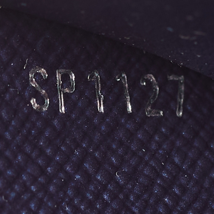 Pre Owned Louis Vuitton Dark Blue Ombre Epi Leather and Sequins Twist Wallet On Chain