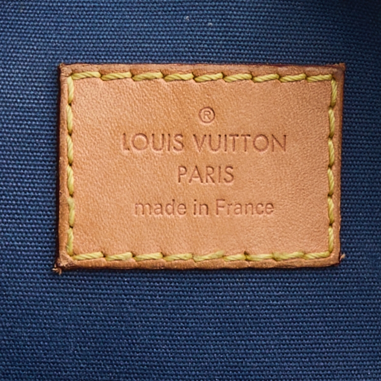 Pre Owned Louis Vuitton Grand Blue Monogram Vernis Alma PM Bag