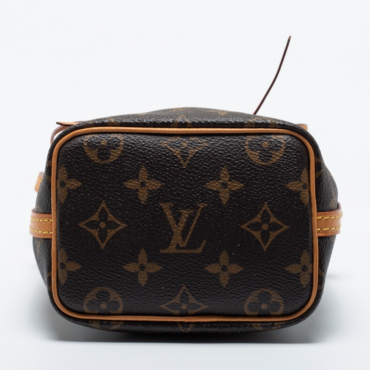 Pre Owned Louis Vuitton Monogram Canvas Nano Noe Drawstring Bucket Bag