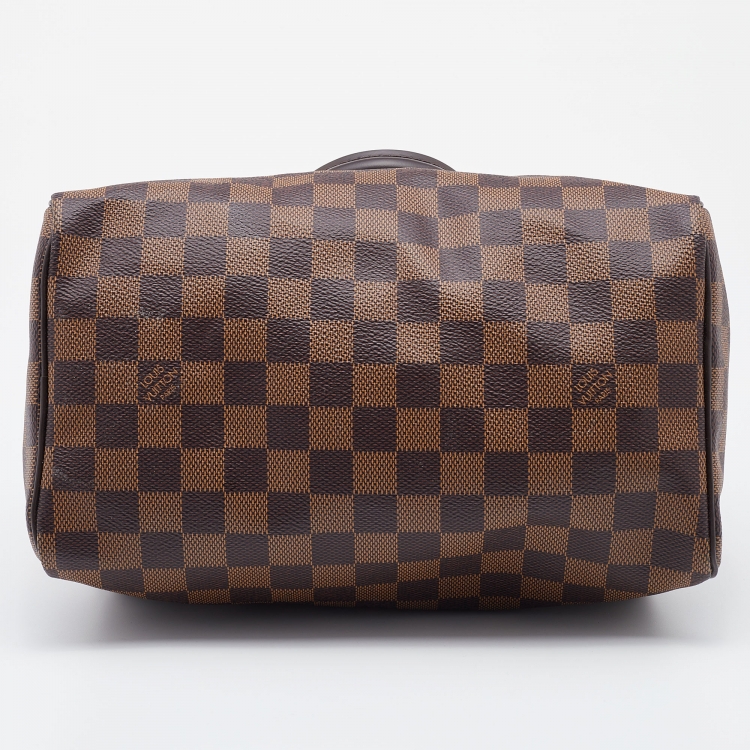 Pre Owned Louis Vuitton Damier Ebene Canvas Speedy 25 Bag