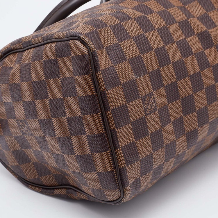 Pre Owned Louis Vuitton Damier Ebene Canvas Speedy 25 Bag
