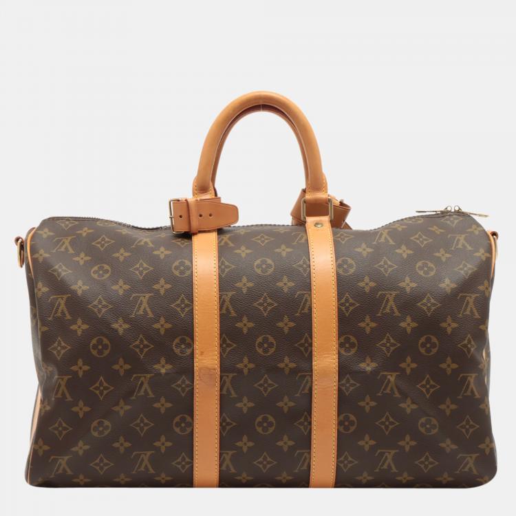 Louis+Vuitton+Keepall+Duffle+60+Brown+Canvas for sale online
