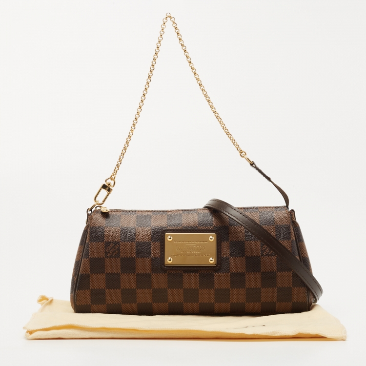 Pre Owned Louis Vuitton Damier Ebene Canvas Eva Pochette