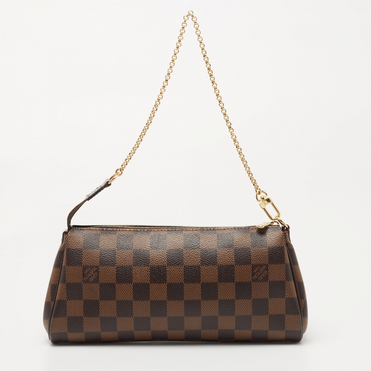 Pre Owned Louis Vuitton Damier Ebene Canvas Eva Pochette