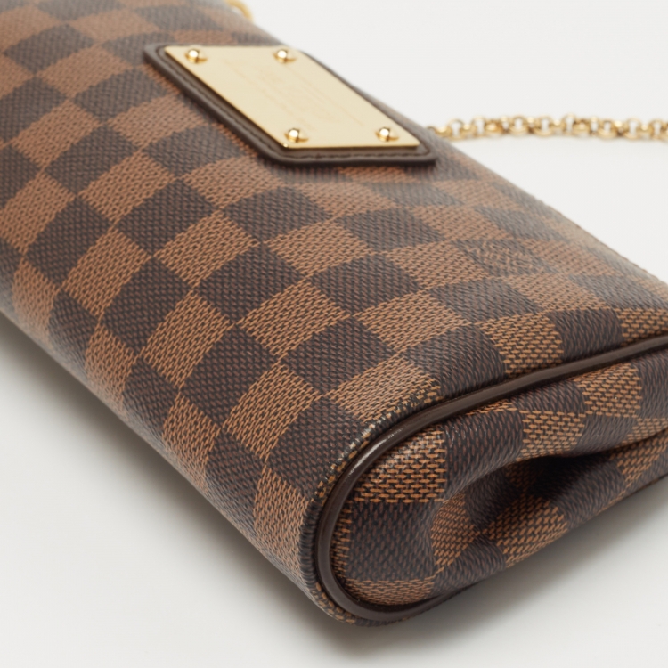 Pre Owned Louis Vuitton Damier Ebene Canvas Eva Pochette