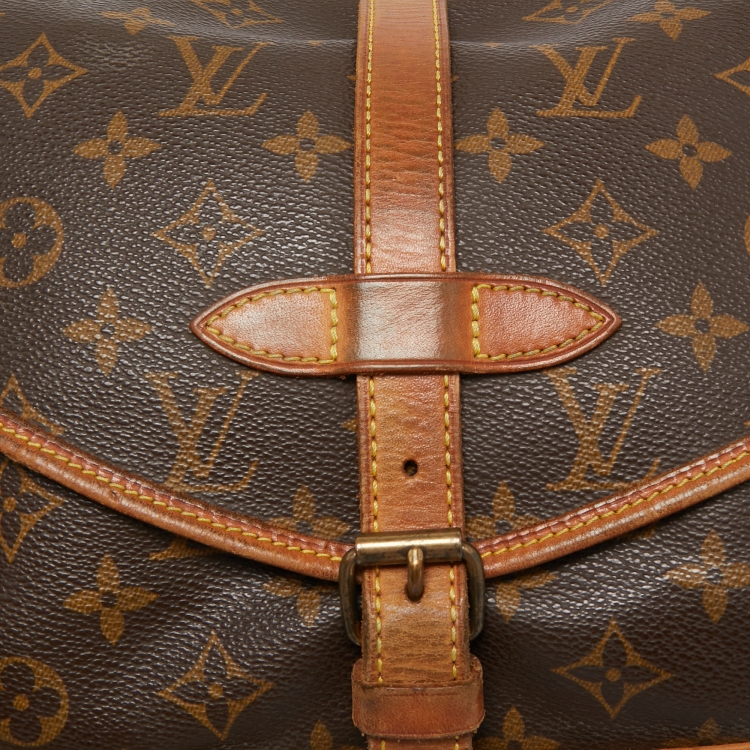 Pre Owned Louis Vuitton Monogram Canvas Saumur 30 Bag