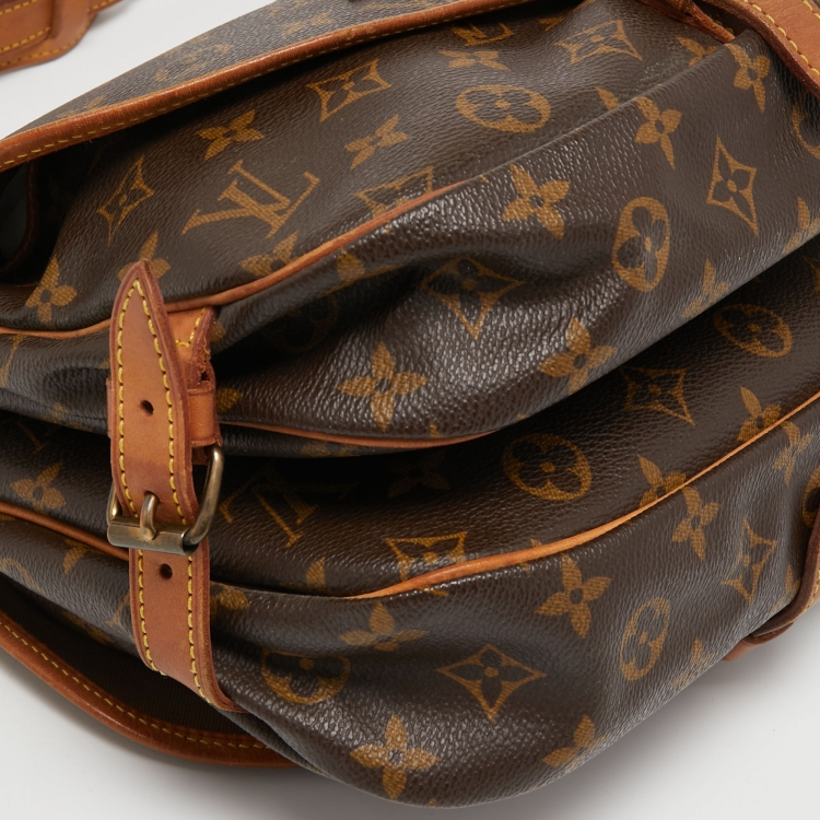 Pre Owned Louis Vuitton Monogram Canvas Saumur 30 Bag