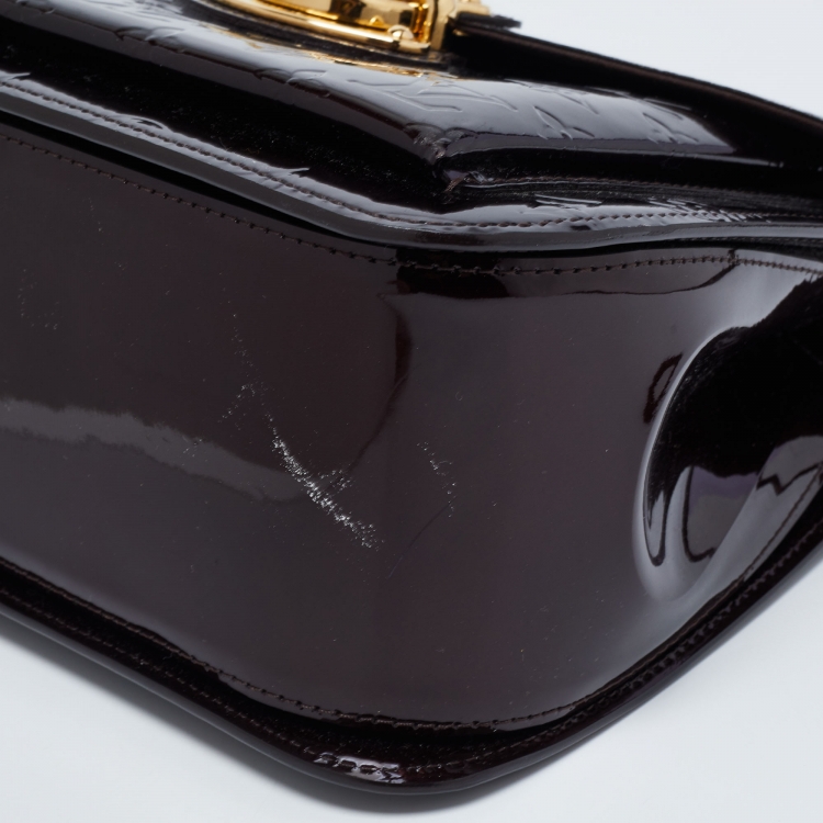 Pre Owned Louis Vuitton Amarante Monogram Vernis Mirada Bag