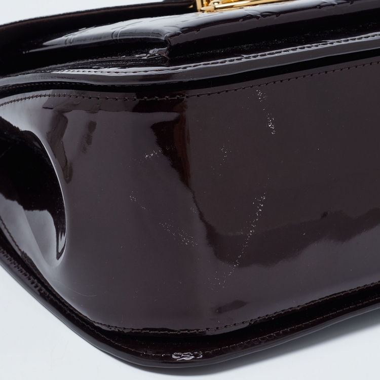 Pre Owned Louis Vuitton Amarante Monogram Vernis Mirada Bag
