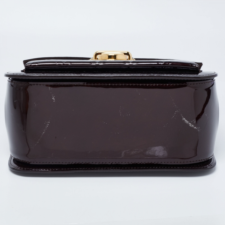 Pre Owned Louis Vuitton Amarante Monogram Vernis Mirada Bag