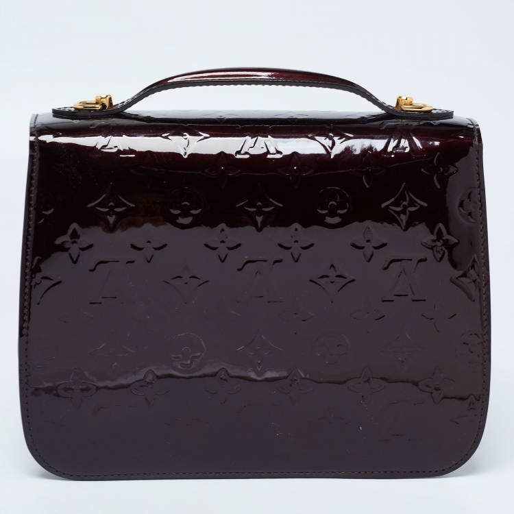 Pre Owned Louis Vuitton Amarante Monogram Vernis Mirada Bag